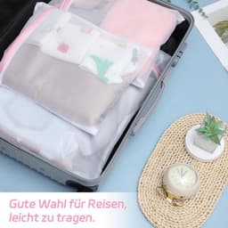 Wasnet 5 Stuks - Fijnmazig Beschermnet - Waszakken met Ritssluiting - Opvouwbaar - Polyester - 3 Maten (30x40 cm, 40x50 cm, 60x60 cm) - Waszak — thumbnail 2