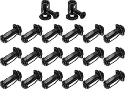 METERXITY 20-pack M4 x 16 holle deurankerset, bloemblaadjesmoeren uitbreidingsschroef krikmoer voor holle wand/aluminium bekleding/stalen buizen/ijzeren platen/kunststof panelen [zwart] — thumbnail 1