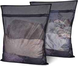 Waszak - 3 stuks - Met ritssluiting - Voor beha, schoenen, sokken - Ondergoed - Babykleding - Hemd - Trui - 60 x 60 cm - Geschikt voor wasmachine — thumbnail 1
