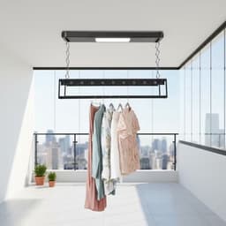 Intrekbaar wasrek zwart - Opvouwbaar en uitbreidbaar tot 110 cm - Wandmontage - Geschikt voor balkon, badkamer en wasruimte. — thumbnail 5