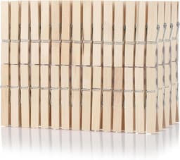 SnelShoppen - Houten Wasknijpers - Grote Kledingknijpers voor Waslijn, Kledingrek, Knutselen en Decoratie - Verpakking van 120 Stuks — thumbnail 5