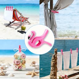 Handdoekklemmen voor Strandstoelen - Roze - 13 cm - Duurzaam Ontwerp - Voor Strand en Zwembad — thumbnail 3