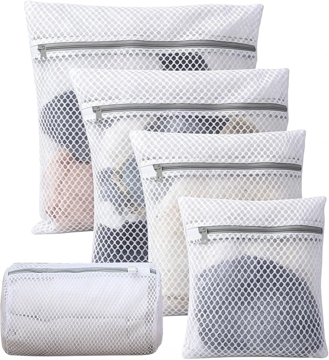 Waszakken voor fijne was - 5-delige set - mesh gaas - beschermt delicate kleding - ShopVlot — afbeelding 1