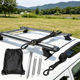 Grondanker Set - Luifelaccessoires - Versterkte grondpennen - Winddichting & Versteviging Set - Gegalvaniseerd Staal - Schokdempers - Ratelbanden - 11-Delig - Voor Carport, Camping & Buiten — thumbnail 2
