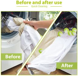 COOAU - 12 Stuks Herbruikbare Pluisballen voor Wasmachine - Dierenhaarverwijderaar voor Katten & Honden - Verwijdert Haar en Pluis Effectief - Wasballetjes voor Wasdroger - Veilig voor Alle Stoffen - Groen — thumbnail 2