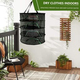 Droognet Kruiden - Planten Droger - Planten Drogen - Ademend Mesh - 40x40x40 cm - Zwart — thumbnail 3