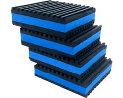 Antitrillingsmatten - Dempingsmatten - Apparaten Stabiliseren - Hoge Dichtheid - 4 Stuks - Zwart