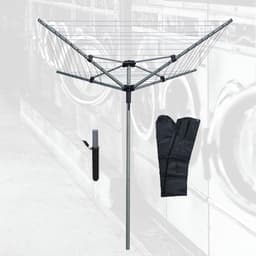 Droogmolen - Droogtoren - Kleding Drogen - Inclusief grondanker - 40 meter lijn - Grijs — thumbnail 3