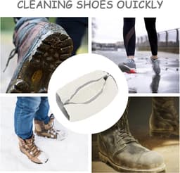 Waszak voor schoenen, wasmachine, 360°-reiniging, schokabsorberend en geluidsabsorberend, meervoudige bescherming, herbruikbare gymschoenen crèmekleurig, 2 stuks — thumbnail 5