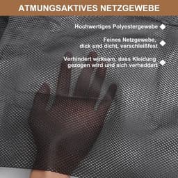 Wasnet XXL 70 x 90 cm - Set van 2 - Fijnmazige waszakken voor kleding, dekbedovertrekken - Met trekkoord, haken - Geschikt voor wasmachine - Ideaal voor thuis, reizen - Zwart — thumbnail 4