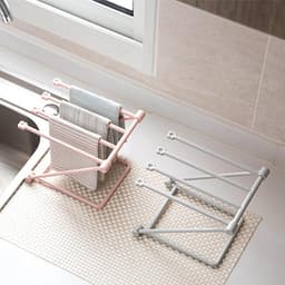 SnelShoppen - Countertop Keuken Handdoek Droogrek, Lichtgewicht Vouwbaar Met 4 Armen, Stabiliteit, Grijs, Ideaal Voor Keuken, Badkamer, Flessen, Doekj — thumbnail 4