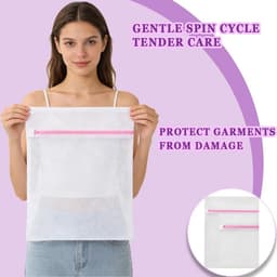 Set van 4 Herbruikbare Waszakken met Rits voor Delicate Kleding, Ondergoed en Reisorganizer - 23×30 cm en 30×40 cm — thumbnail 2