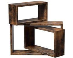 Vintage bruine wandplanken - 30 x 10 x 15 cm - Vintage bruin