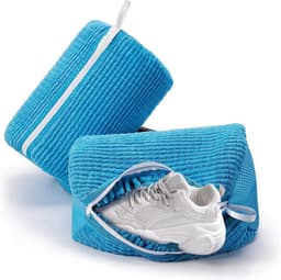 SnelShoppen - 2 Stuks Schoenwaszakken, Ademend Chenille Schoenwaszak met Rits, Waszak voor Wasmachine en Droger, Perfect voor Schoonmaken van Schoenen — thumbnail 1