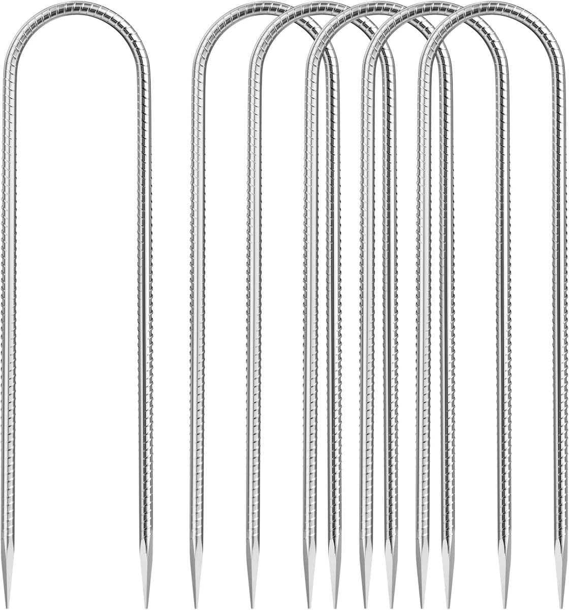 Grondpinnen 30 cm - Robuust staal - Corrosiebestendig - Perfect voor tenten en trampolines - ShopVlot — afbeelding 1