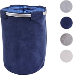 Wasbak MCW-C34, Wasmand Wasbox Waszak Wasbak met net, 55x39cm 65l ~ koord blauw — thumbnail 5
