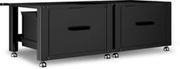 Bodo® - Wasmachine Verhoger - Dubbel - Kast - Ombouw met Lade - Zwart - 124x58x44-48cm — thumbnail 1