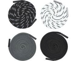 Allecto Plus - Vervangend Trekkoord van 162cm - Set van 4 - Katoenen Touw voor Kleding en Tassen - Duurzame Metalen Punten - 4 Kleuren