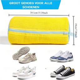 Waszak - Voor Schoenen - Kleur: Geel - Schoen Wasmachinezak – Herbruikbaar - Voor Sneakers & Alle Schoentypes – Waszak — thumbnail 3