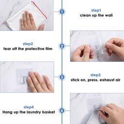 Allecto Plus - Hangende Opvouwbare Wasmand met Zelfklevende Haak - Grijs - Voor Thuis en Reizen — thumbnail 3