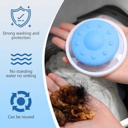 Set van 6 stuks, wasmiddel voor dierenharen, zwevend haarfilter, haarverwijderaar, wasmachinehaarvanger, wasmiddel voor honden en katten — thumbnail 2