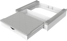 2-in-1 Wasmachine en Droger Houder met Uittrekbaar Rek en Opbergruimte — thumbnail 1