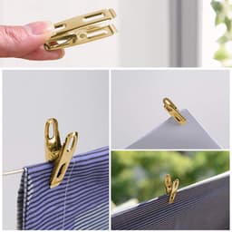 Wasknijpers Roestvrijstaal - Metalen Clips - Kleding Drogen - Roestbestendig Materiaal - 50 Stuks - Goud — thumbnail 4