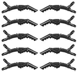 10 stks Krokodil HaarClips Sectioning haarspelden Antislip Grip En Brede Tanden Professionele Kappers Styling Clips Voor Thuisgebruik (Zwart) — thumbnail 1
