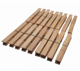 Grote 18-delige houten wasknijpers voor kleding en ambachten - 9,5 cm lange veerclips — thumbnail 2