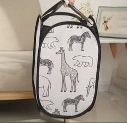 Opvouwbare Wasmand met Dierenprint – 48×30×30 cm – Mesh Wasmand – Lichtgewicht en Ventilerend – Wasmand Kinderen - H4.1 — thumbnail 5
