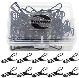 Set van 25 multifunctionele zwarte metalen clips voor waslijnen — thumbnail 1