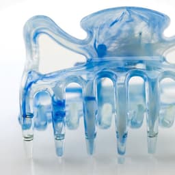 2x Grote Transparante Haarspeld Blauw - 6 cm Klem voor Dik Haar — thumbnail 2