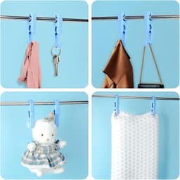 8 Stuks - Plastic Quiltclips - Knijpers - Grote Wasknijper - Strandhanddoekclips - Strandlaken Knijpers - Badlaken Clips - Handdoek Klemmen - Handdoekklem - Grote Winddichte Clip - Blauw — thumbnail 4