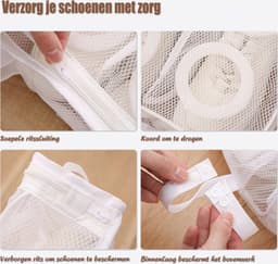 Colorful Sun® Waszak - Wasnet voor Schoenen - Groot - 1 st - 36 x 30 x 12 cm - Schoen Wassen - Speciale Zorg Waszak Huishouden - Netje Anti-Vervorming - Multifunctionele waszakje voor lingerie wasnet - sneaker cleaner waszakken voor wasgoed waszakken — thumbnail 4