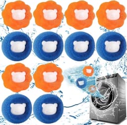 Wasballen Voor Wasmachine - 12 Stuks - Wasbal - Anti Haar - Wasdrogerbal - Wasverzachterbal - Wasdroogbal - Anti-Rollende Wasbal -Schoonmaakbenodigdheden - Huishoudelijke Gadgets - Herbruikbare -Haar Opvanger - Voor Wasmachine/Droger - 6.5x6.5x5cm — thumbnail 1
