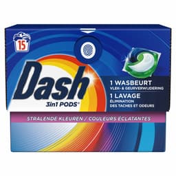 Dash Wasmiddelcapsules 3in1 Pods Stralende Kleuren - 4 x 15 stuks - Voordeelverpakking — thumbnail 1