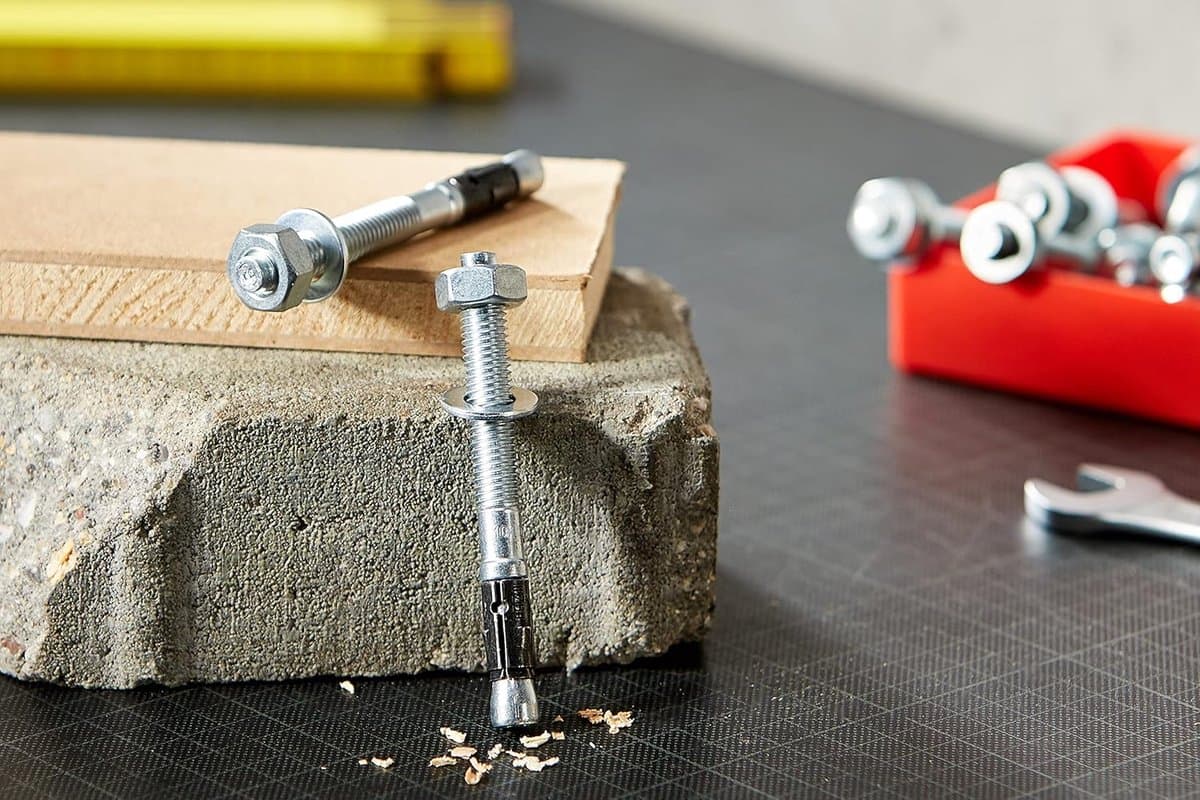 Boutanker Set - Doorsteekanker Heavy Duty - Zwaar Beton Bevestigen - Hoogste Draagvermogen - M10 x 53mm - Zilver — afbeelding 1