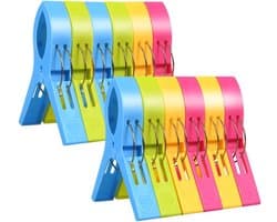 Dailygoods- Strandhanddoekclips 12 Stuks - Grote Wasknijpers