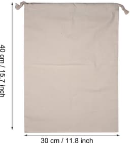 Dailygoods- Waszak Groot - Katoenen Opbergtas - Waszakken voor Wasgoed - Waszak met Koordsluiting - Waszak 30x40cm - Duurzaam en Machinewasbaar - Opbergzak — thumbnail 2