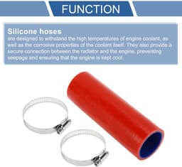 Dailygoods- Silicone Slang - 4-Laags - 40mm Binnendiameter - 150mm Lengte - Blauw/Rood - Hoge Temperatuur Bestendig - Koelslang — thumbnail 3
