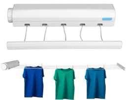 Dailygoods- Waslijn Uittrekbaar 3,75 m - Wanddroogrek - Draagbare Waslijn - Ruimtebesparend - Multifunctioneel Ontwerp - Eenvoudige Installatie - Drooglijn — thumbnail 4