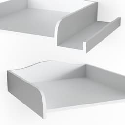 Aankleedopzetstuk voor wasmachine - Commode opzet - Baby verzorgen - Zijrekje voor extra ruimte - 83 x 72 cm - Wit — thumbnail 4