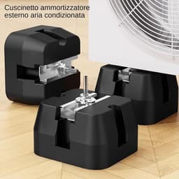 Rubberen voetjes - Airco steunen - Trilling dempen - Robuuste constructie - 4 stuks - Zwart — thumbnail 4