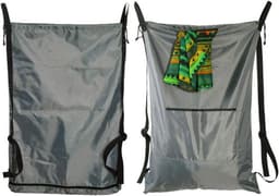 Waszak voor onderweg, Hangende Tas voor Vuile Kleding, Schoudertas voor Was, Grijs, Ideaal voor Reizen en Organisatie — thumbnail 1