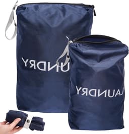 Ruime Waterdichte Reiswaszakken - 2 Stuks, Ideaal voor Vakantie en Camping, Gemakkelijk Meeneembaar en Vouwbaar, Perfect voor Nat en Droog Wasgoed — thumbnail 1
