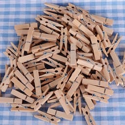 100 stuks mini houten wasknijpers van echt hout - kleine knijpers met zoekwoord "decoratie" — thumbnail 2