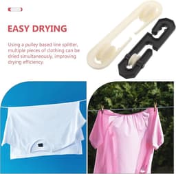 Waslijnscheiders - Kledingverdelers Waslijnaccessoires - Efficiënt Wassen - Wrijvingsvrij Nylon Wiel - 18 cm - Diverse kleuren — thumbnail 2