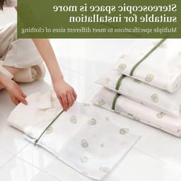 4-delige wasnetset in verschillende maten, versterkt wasnet voor de wasmachine met fijn gaas, zelfsluitende rits, scheur- en slijtvast, ideaal voor delicate kleding — thumbnail 5