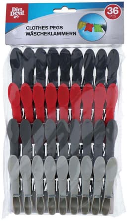 Edco wasknijpers set - 36 stuks - kleurrijke kunststof knijpers. — thumbnail 1