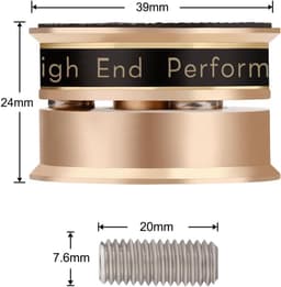 Luidspreker Voetjes - Trillingsdempers - Audio Verbetering - Anti-Vibratie Ontwerp - 11.5 x 11 x 3.5 cm - Zilver — thumbnail 5